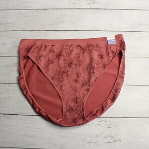 Ambrielle Women's High Cut Leg Brief Panties Size XL 8 Floral